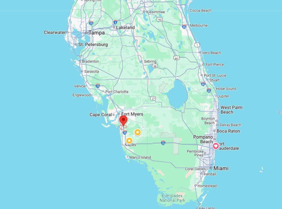 where is estero florida on the map?