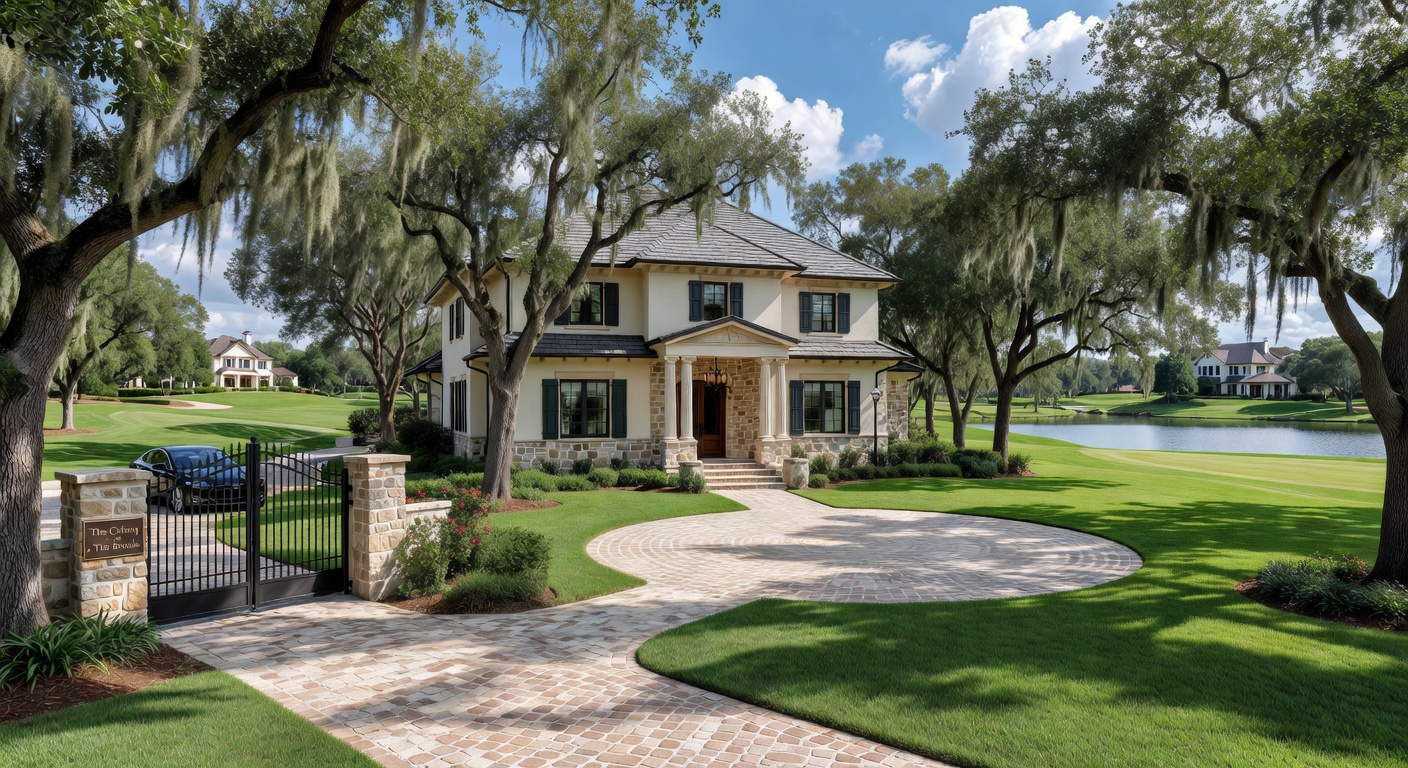 Ultra-realistic image of a family enjoying a community pool and playground at Spring Creek neighborhood in Estero Florida on a bright summer day