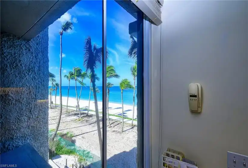 Beach view from the kitchen