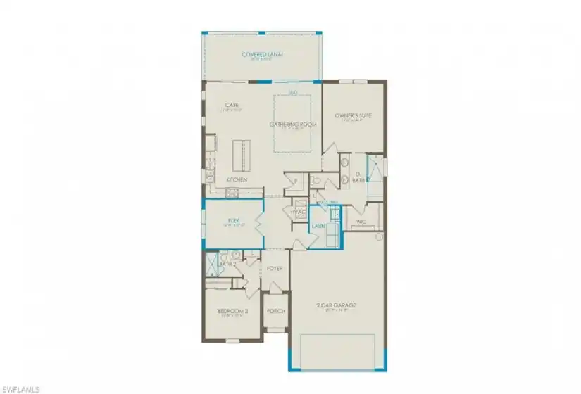 Floor plan configured with selected options