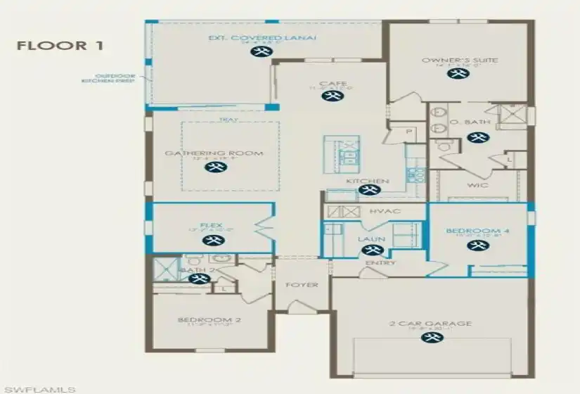Floor plan for this home - photo does not include custom pool