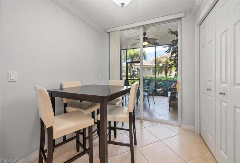 Breakfast room includes sliding doors for quick access to the front Lanai