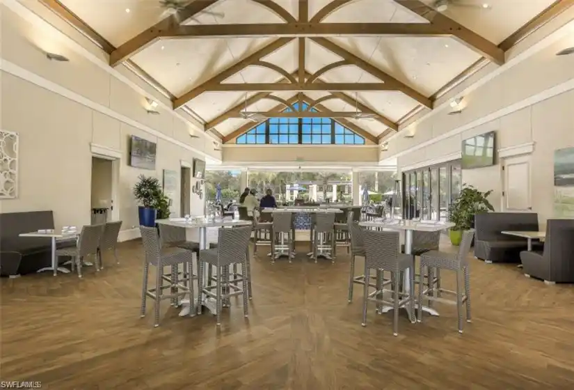 Breezeway bar and restaurant which is offered as part of country club membership.