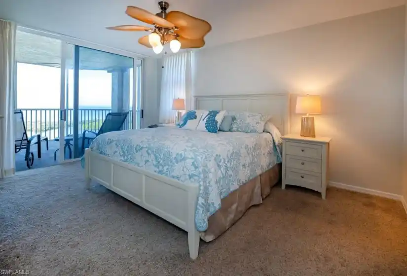 Spacious master bedroom with breathtaking views of the Gulf and mangroves.